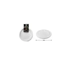 GENERICO - Platos Plásticos Blanco 18cm 10pcs