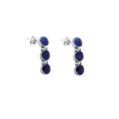 JOYAS MYTOKE - Aros Lapislazuli Bisagras Tornillo Plata Nacional 950