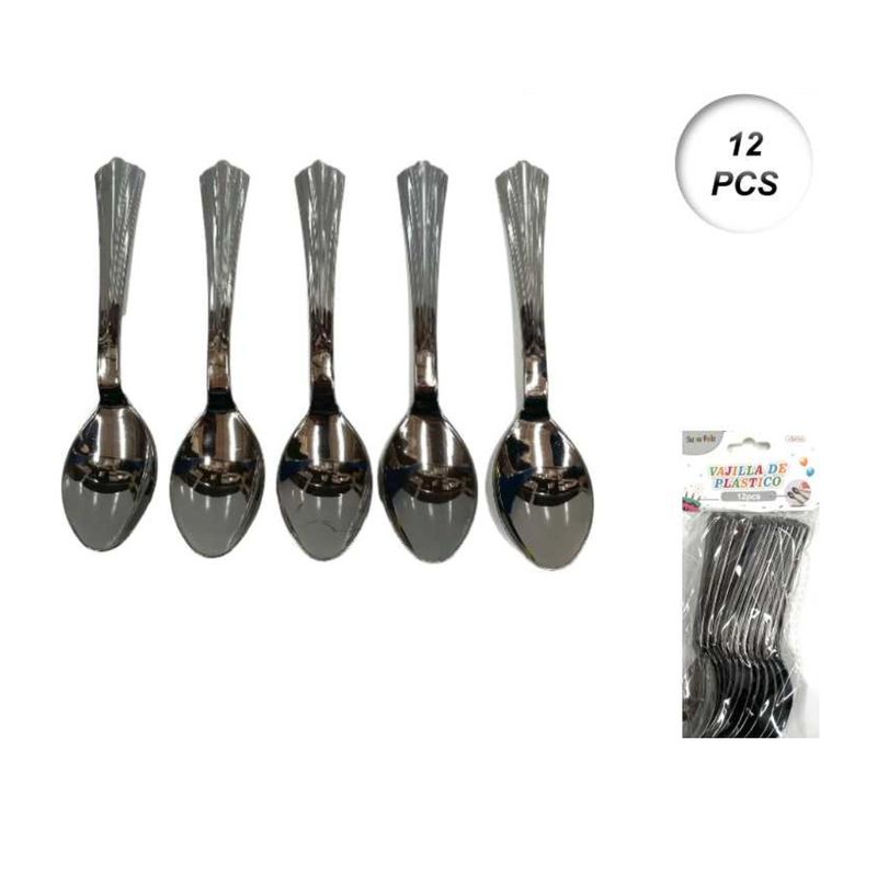 GENERICO - CUBIERTOS DESCARTABLES 12 PCS 15 CM