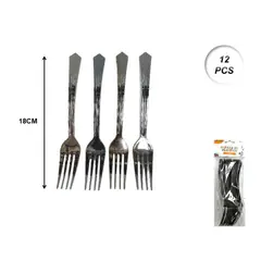 GENERICO - CUBIERTOS DESCARTABLES 12 PCS 18 CM