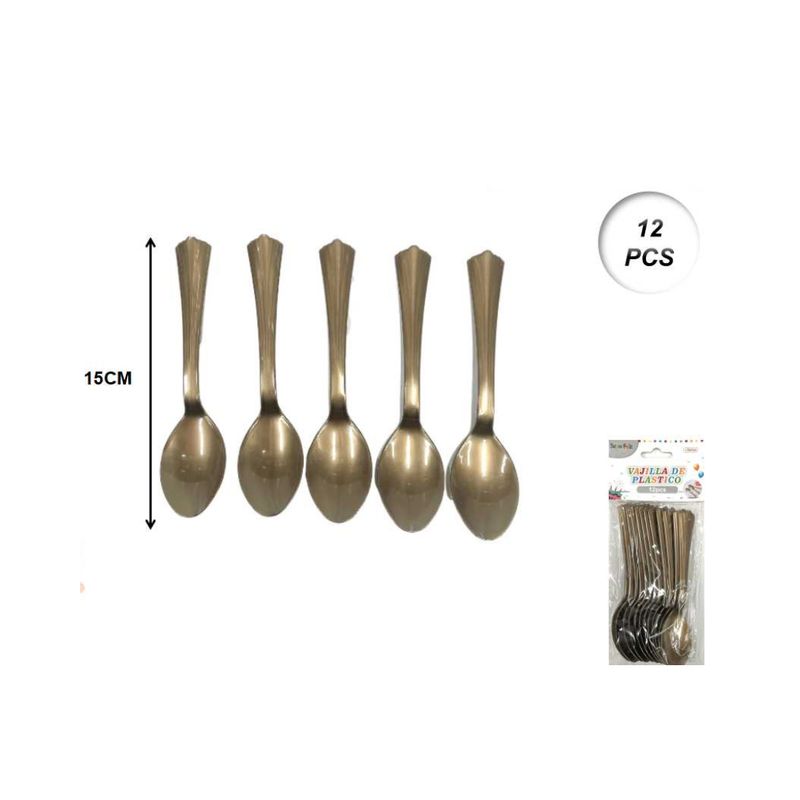 GENERICO - CUBIERTOS DESCARTABLES 12 PCS 15 CM