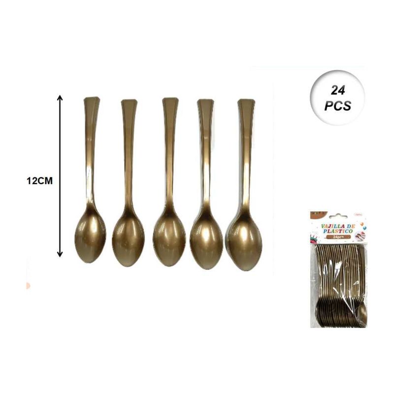 GENERICO - CUBIERTOS DESCARTABLES 24 PCS 12 CM