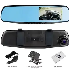 GENERICO - Espejo Retrovisor + Camara Frontal Y Camara Retroceso Hd