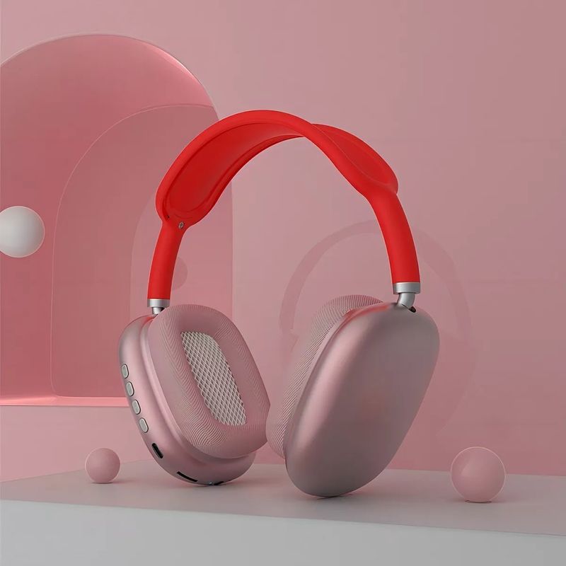 GENERICO - Audífonos P9 Bluetooth 5.0 Cancelación De Ruido Rojos