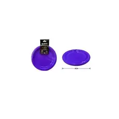 GENERICO - Platos Plásticos Morado 18cm 10pcs