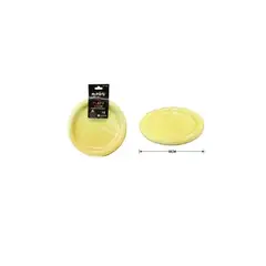 GENERICO - Platos Plásticos Amarillo 18cm 10pcs