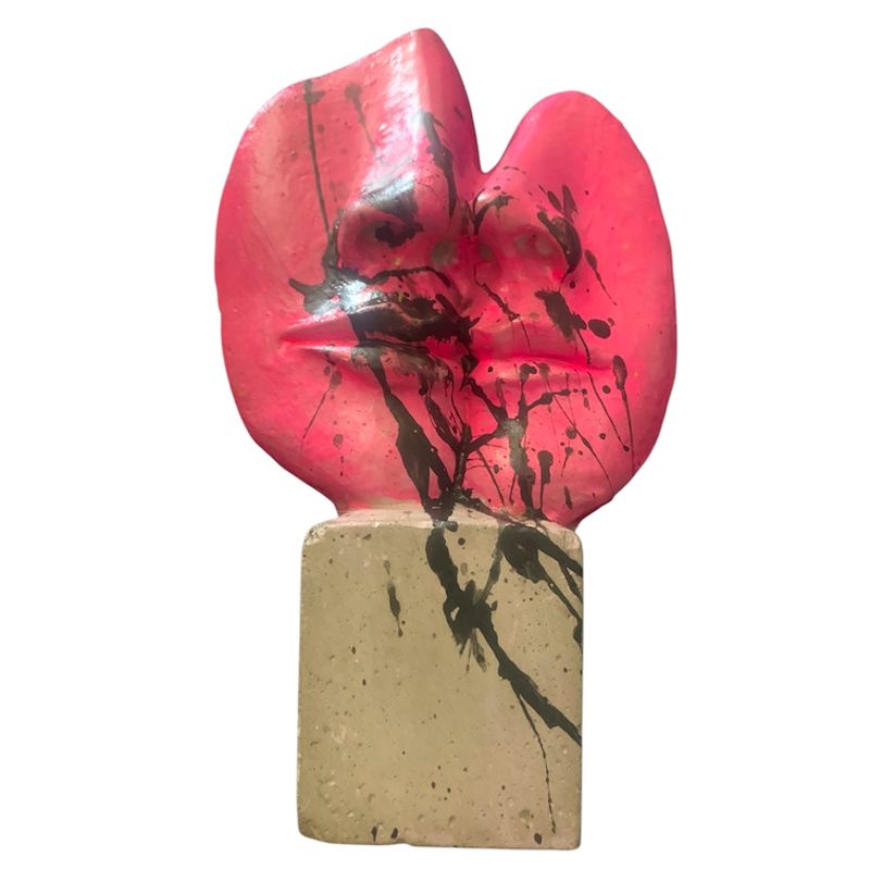 TAROT CHURRUCA OFICIAL - Estatua abstracta artesanía dos caras rosa