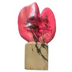 TAROT CHURRUCA OFICIAL - Estatua abstracta artesanía dos caras rosa