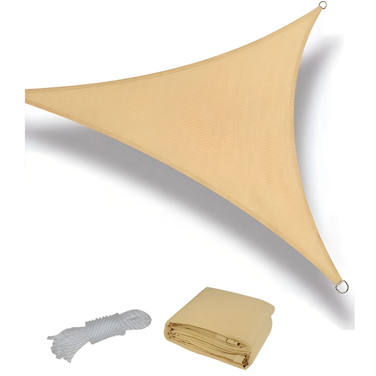 GENERICO - Toldo Vela Triangular 3x3x3 Anti-UV