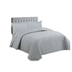 GENERICO - Cubrecama Quilt Verano 1.5 Plazas - Gris CS016