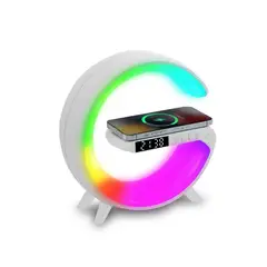 MLAB - Parlante My Lil G 5 en 1 Cargador Inalámbrico + Luz RGB + Reloj+Alarma