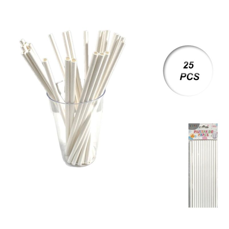 GENERICO - PITILLOS DE PAPEL 25 PCS