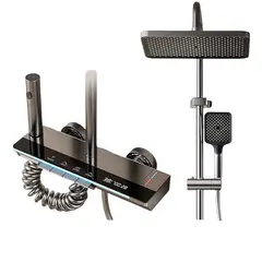 GENERICO - Ducha Columna Moderna 4 Funciones Llave Botones