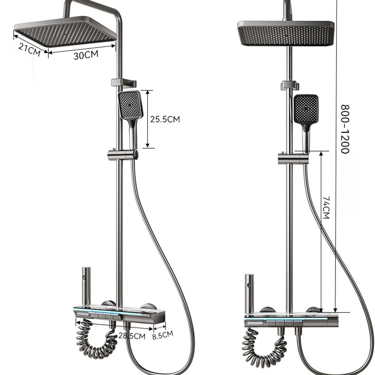 GENERICO - Ducha Columna Moderna 4 Funciones Llave Botones
