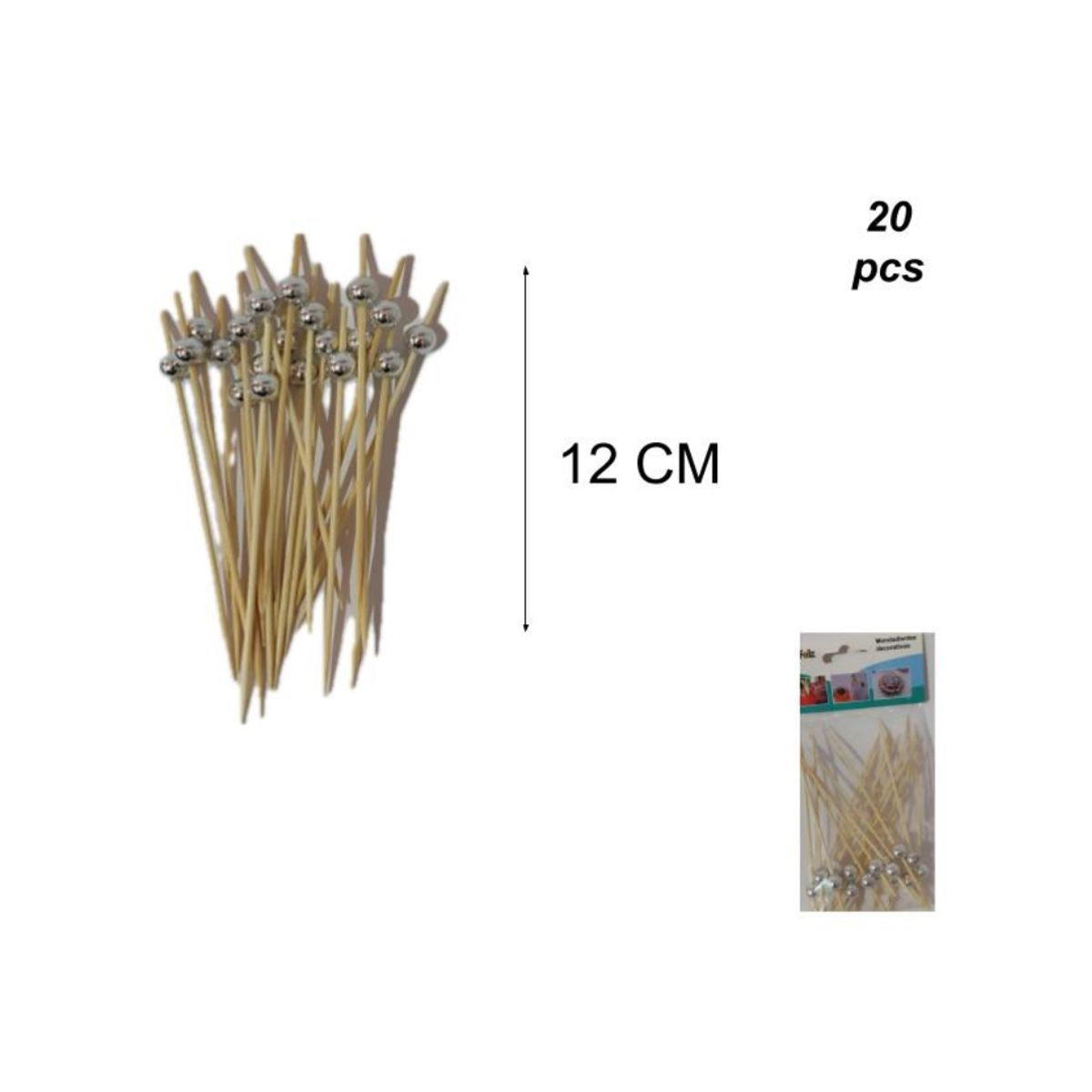GENERICO - MONDADIENTES DESCARTABLES 20 PCS 12 CM