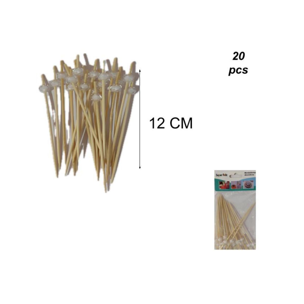 GENERICO - MONDADIENTES DESCARTABLES 20 PCS 12 CM