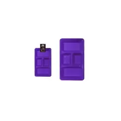 GENERICO - Bandeja Rectangular Plástico Division Morado 2pcs 35x18cm