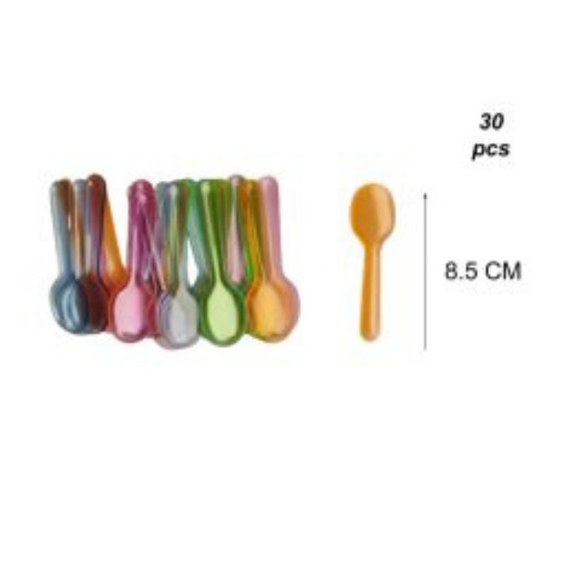 GENERICO - CUBIERTOS DESCARTABLES 30 PCS 8 CM