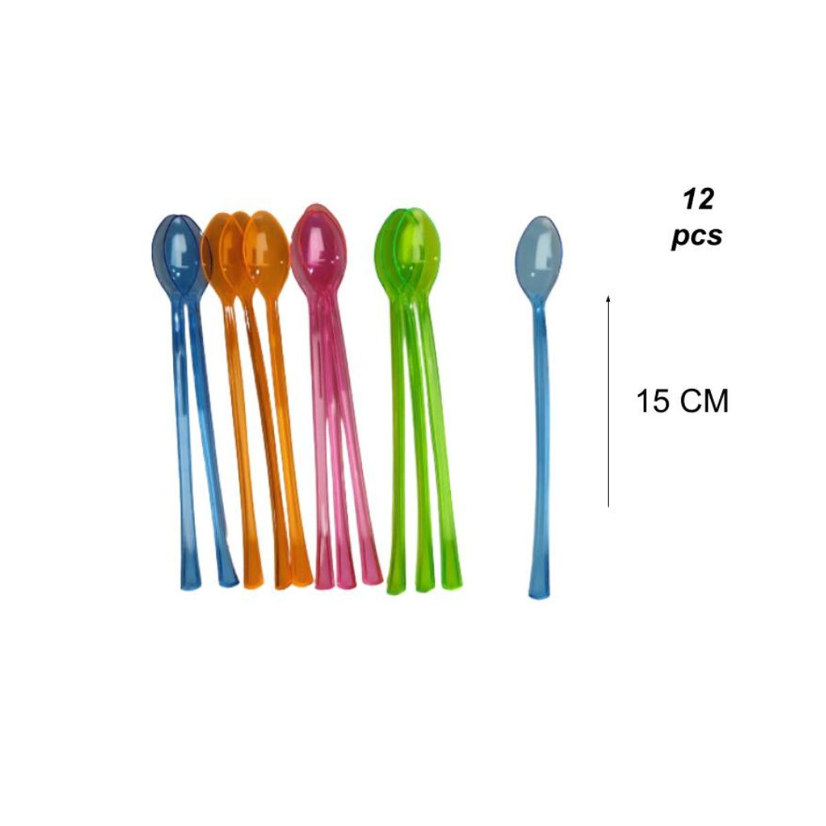 GENERICO - CUBIERTOS DESCARTABLES 12 PCS 15 CM