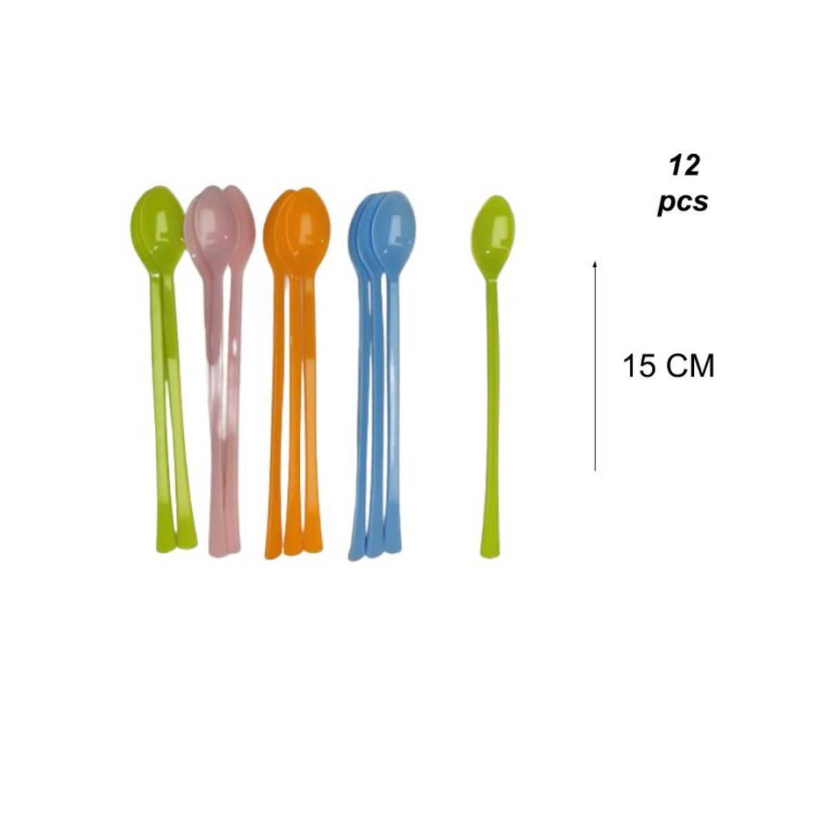 GENERICO - CUBIERTOS DESCARTABLES 12 PCS 15 CM