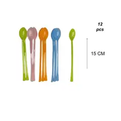 GENERICO - CUBIERTOS DESCARTABLES 12 PCS 15 CM