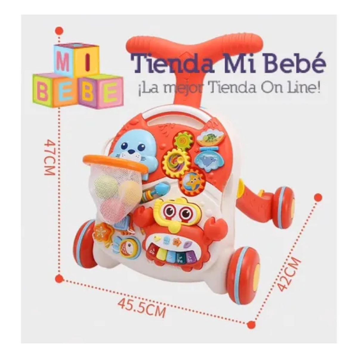 GENERICO - Juguete Andadera Y Mesa 2 En 1 Para Bebes Con Luz Y Sonidos