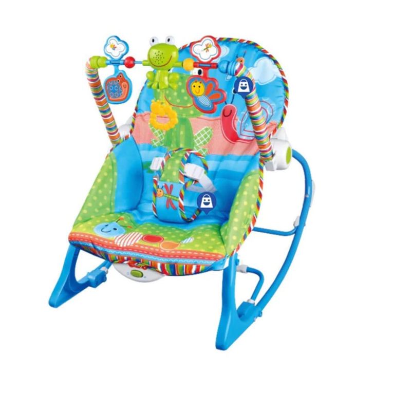 GENERICO - Juguete Silla Mecedora Vibradora Musical Azul Infantil