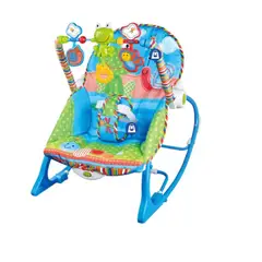 GENERICO - Juguete Silla Mecedora Vibradora Musical Azul Infantil