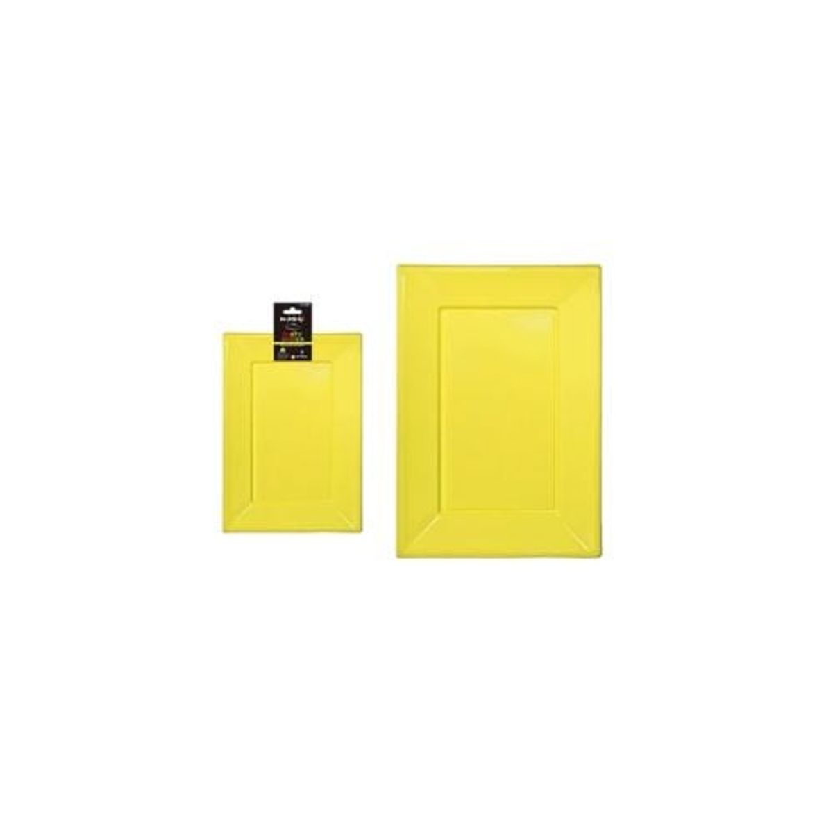 GENERICO - Plato Rectangular De Plástico Amarillo 33x23cm 3pc 35g