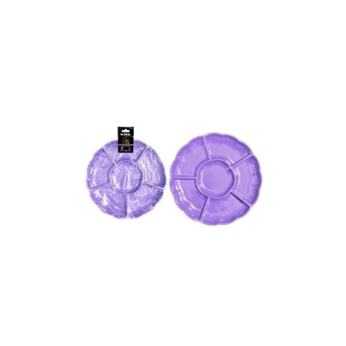 GENERICO - Bandeja Plástica Lila Con Division 30cm 2pcs