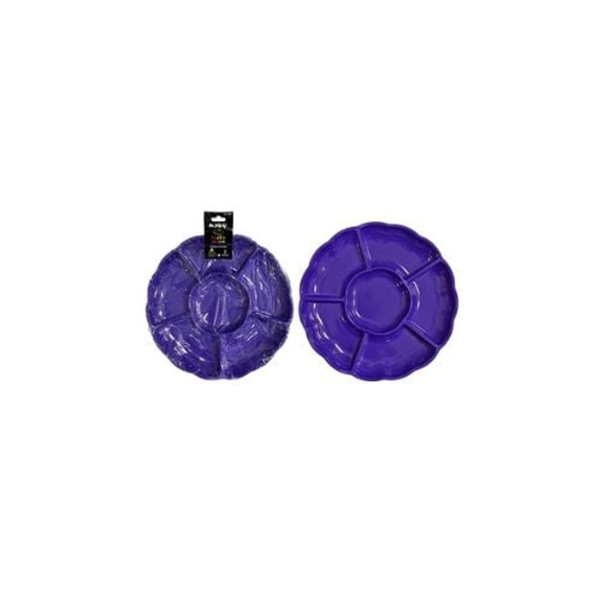 GENERICO - Bandeja Plástica Morado Con Division 30cm 2pcs