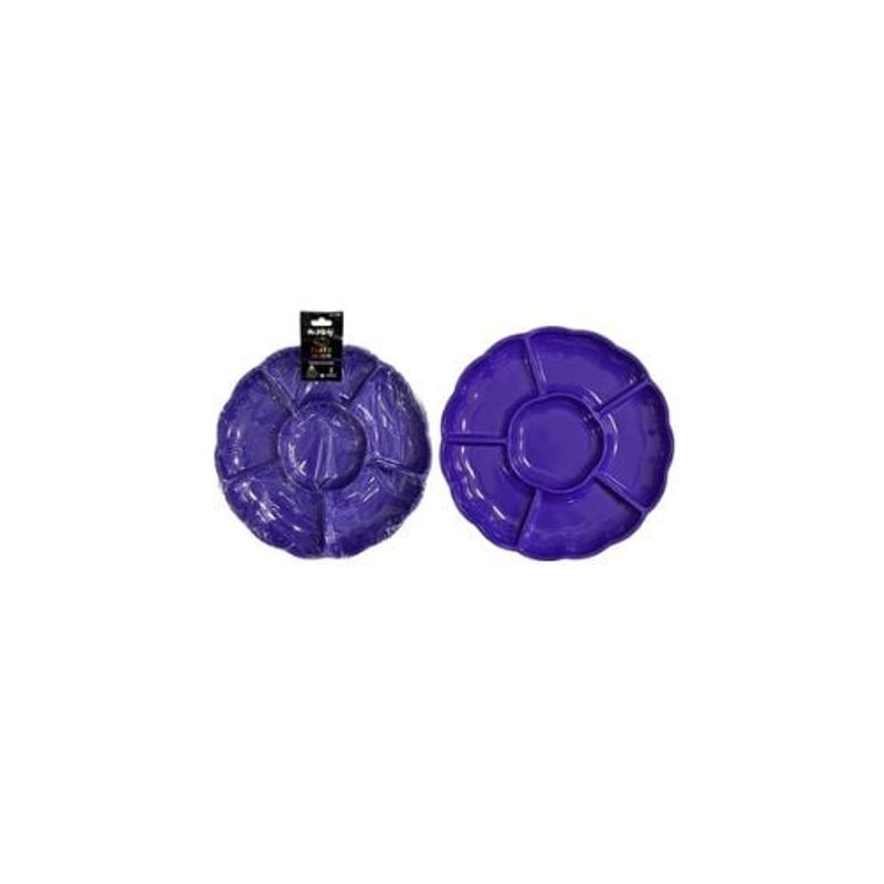 GENERICO - Bandeja Plástica Morado Con Division 30cm 2pcs