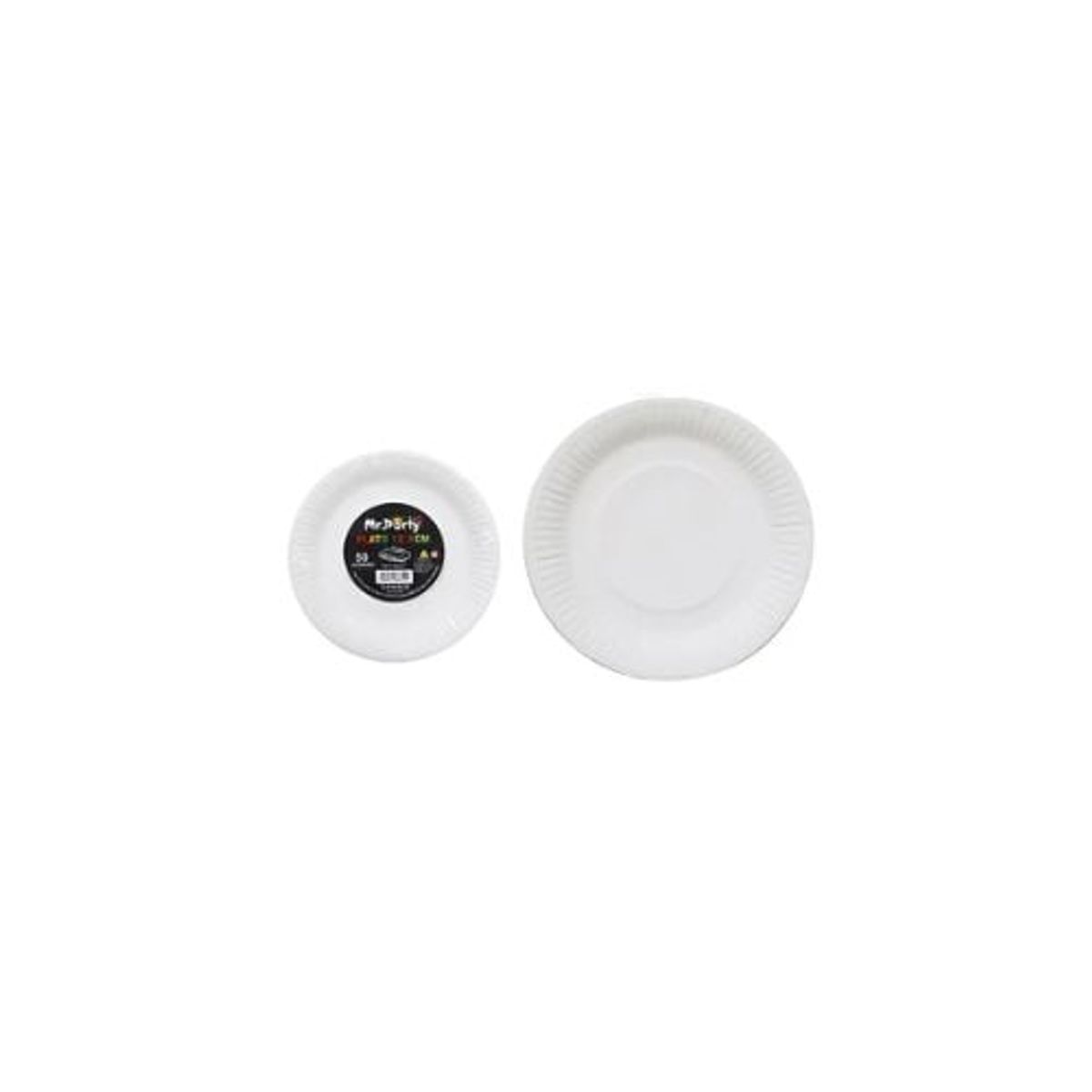 GENERICO - Plato De Papel Blanco 12cm 50pcs