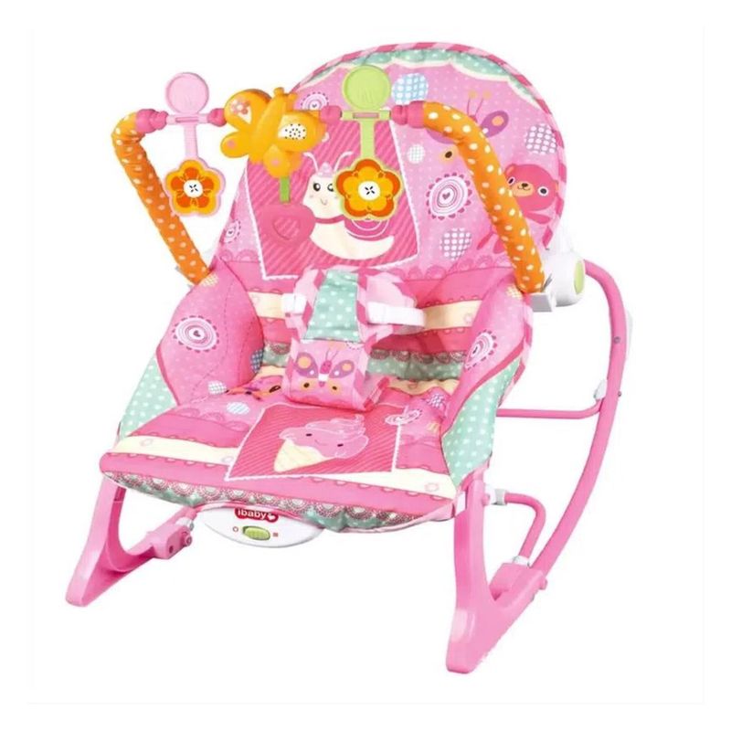 GENERICO - Juguete Silla Mecedora Vibradora Musical Rosado Infantil