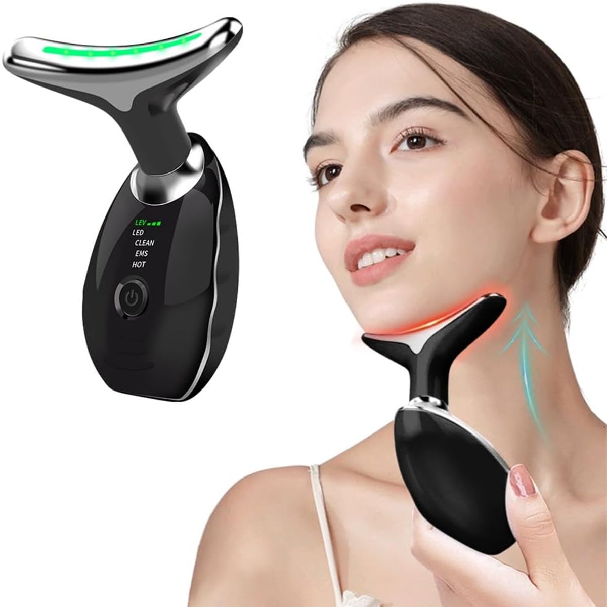 KUANGYE - Masajeador Facial Portátil Eléctrico Cuello Antiarrugas Masajeador Belleza Para Estirar y Levantar