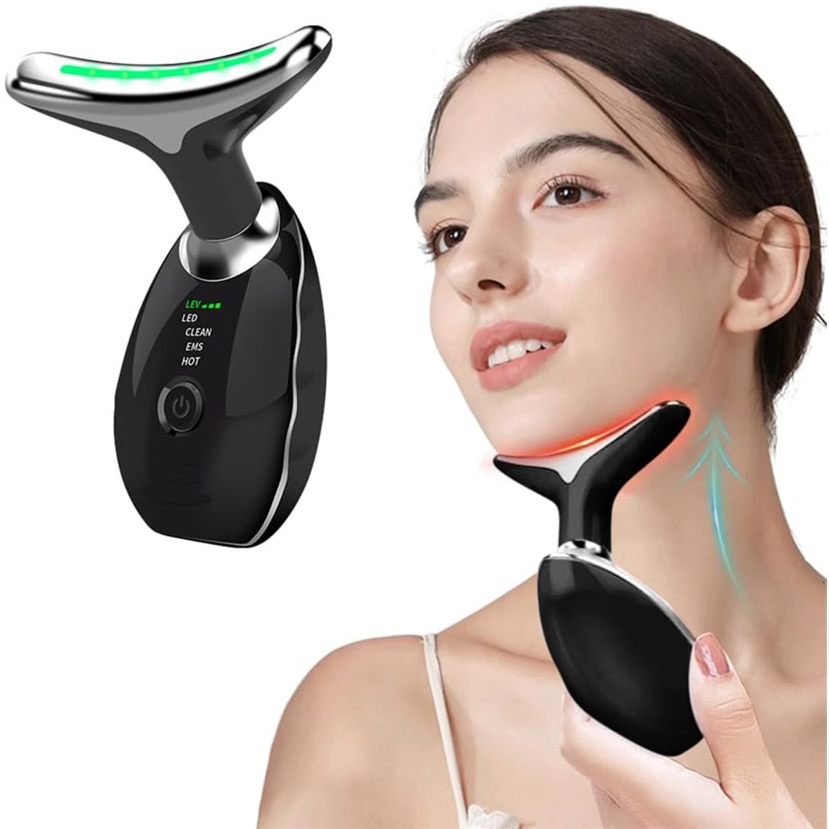 KUANGYE - Masajeador Facial Portátil Eléctrico Cuello Antiarrugas Masajeador Belleza Para Estirar y Levantar