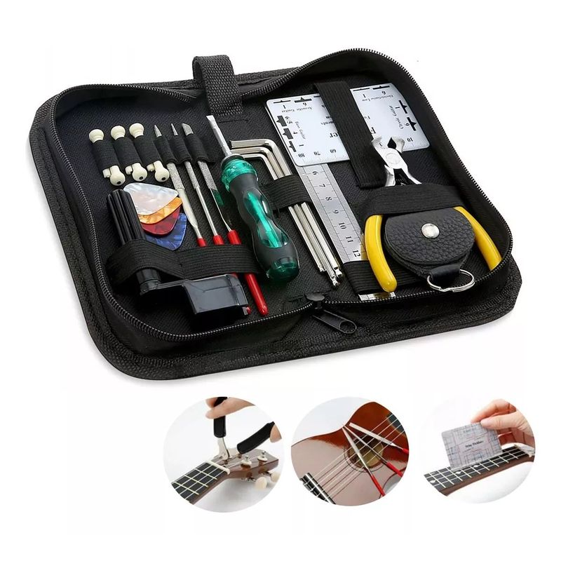 KUANGYE - Kit Herramientas Reparacion Mantencion Guitarras, 22 Piezas