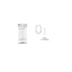 GENERICO - Vela De Cumpleaños Número 0 Estrella Plateado