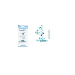 GENERICO - Vela De Cumpleaños Número 4 Estrella Celeste