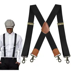 KUANGYE - Suspensores Tirantes Para Adultos Con Ganchos Vintage