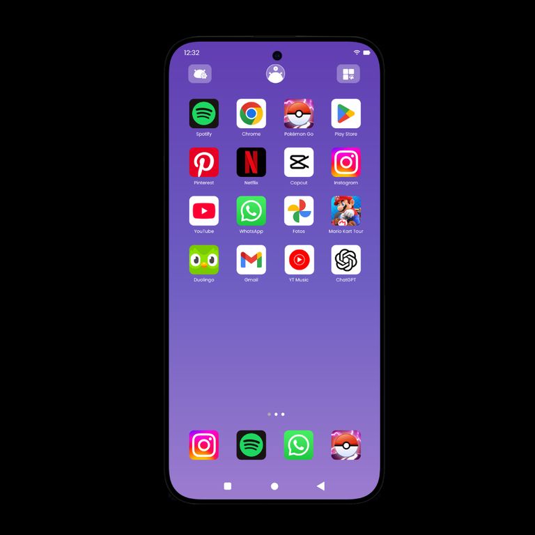 Telefono Celular para Adolescentes Control parental Momophone Negro