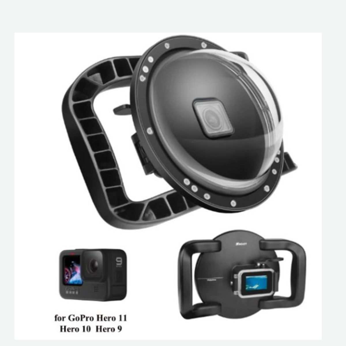 GENERICO - DOMO SUMERGIBLE PARA GOPRO 9, 10 & 11