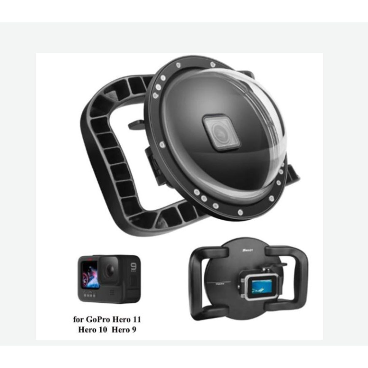 GENERICO - DOMO SUMERGIBLE PARA GOPRO 9, 10 & 11