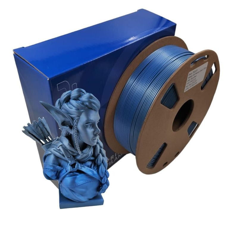 TODODESCUENTO - Filamento 3d Pla Seda Arcoiris Tronxy De 1.75mm Y 1kg-  BLUE/SILVER