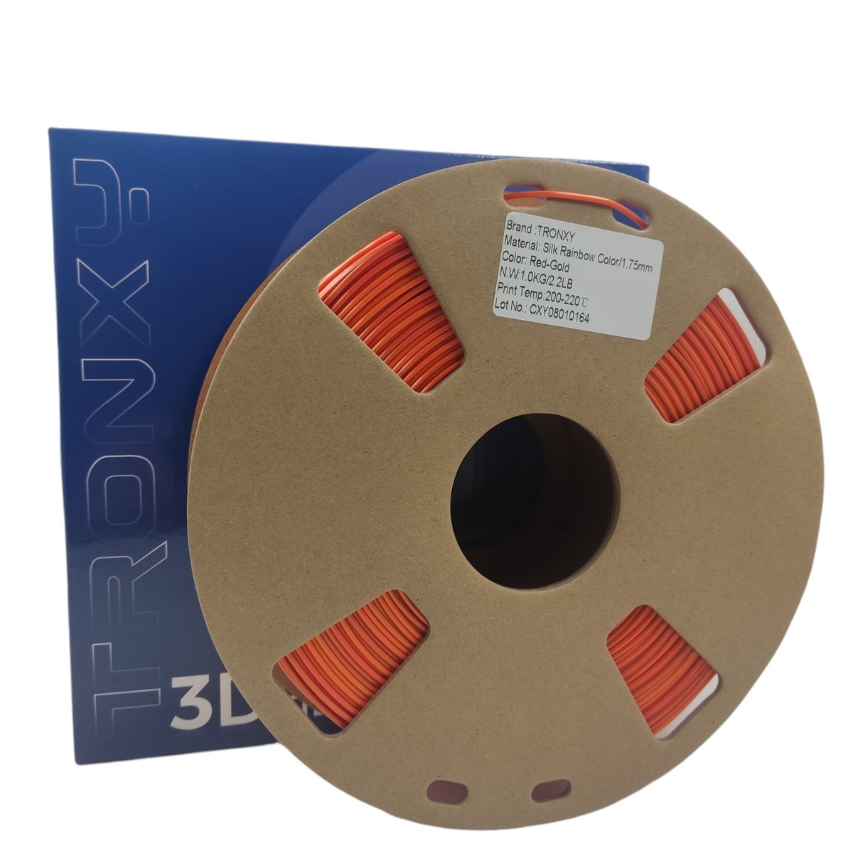 TODODESCUENTO - Filamento 3d Pla Seda Arcoiris Tronxy De 1.75mm Y 1kg-  RED/GOLD