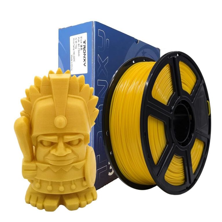Filamento 3d Pla + Tronxy De 1.75mm Y 1kg- AMARILLO OSCURO