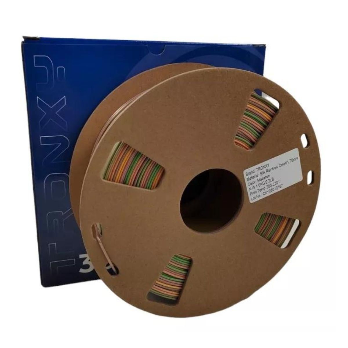 TODODESCUENTO - Filamento 3d Pla Seda Arcoiris Tronxy De 1.75mm Y 1kg-  MACARON