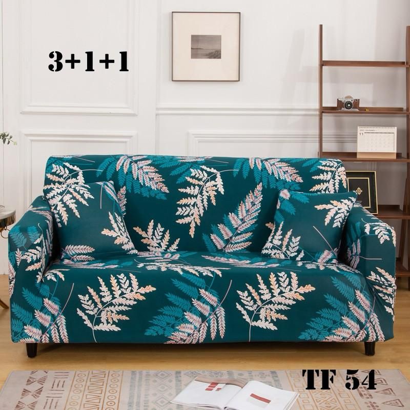 ANGELES DEL HOGAR - Cubre Sillon Futon Elastico Diseño 3+1+1  TF54