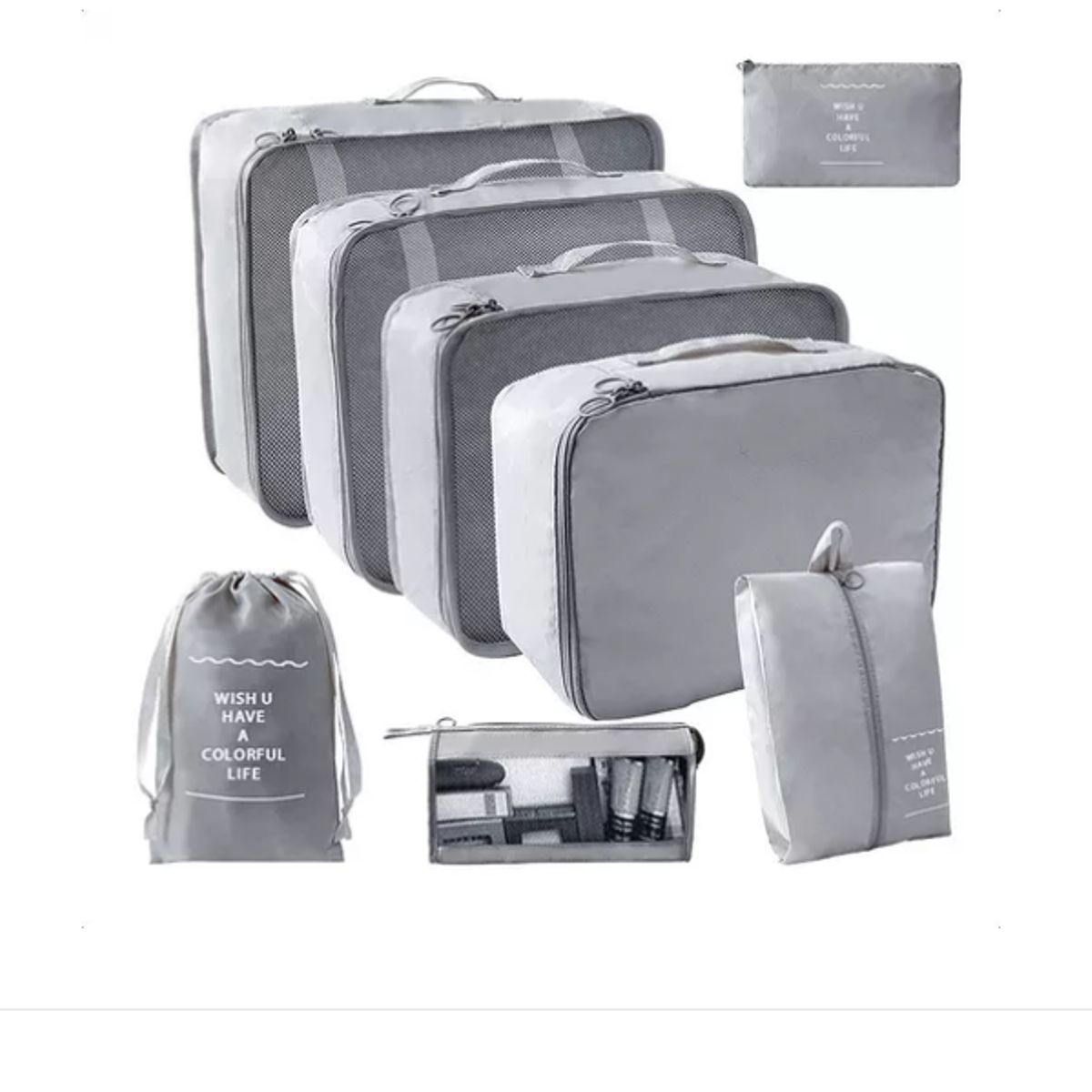 GENERICO - Bolsas De Viaje 8 En 1 Bolsas Organizadoras De Viaje Maleta