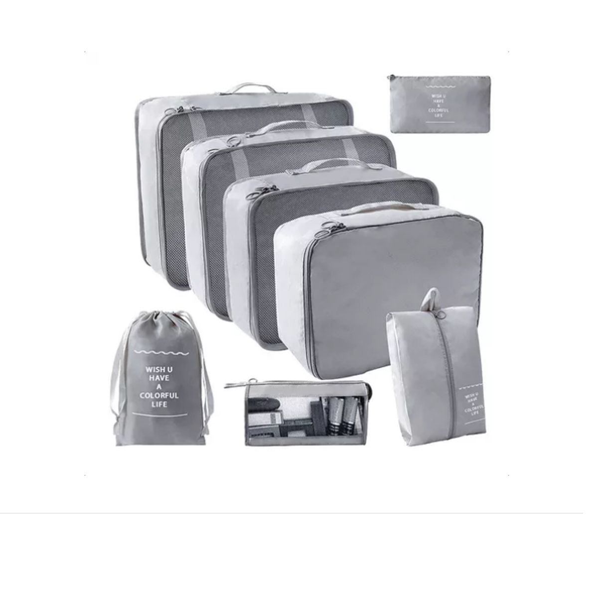 GENERICO - Bolsas De Viaje 8 En 1 Bolsas Organizadoras De Viaje Maleta